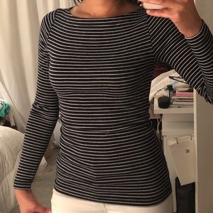 Classy Striped Boat Neck Sweater